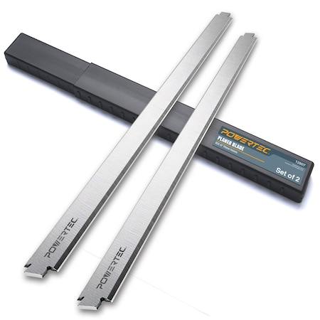 Powertec 12807 13 in. HSS Planer Blades Replacement for Ridgid AC8630 TP1300 TP1301 TP1302, 2PK 128070